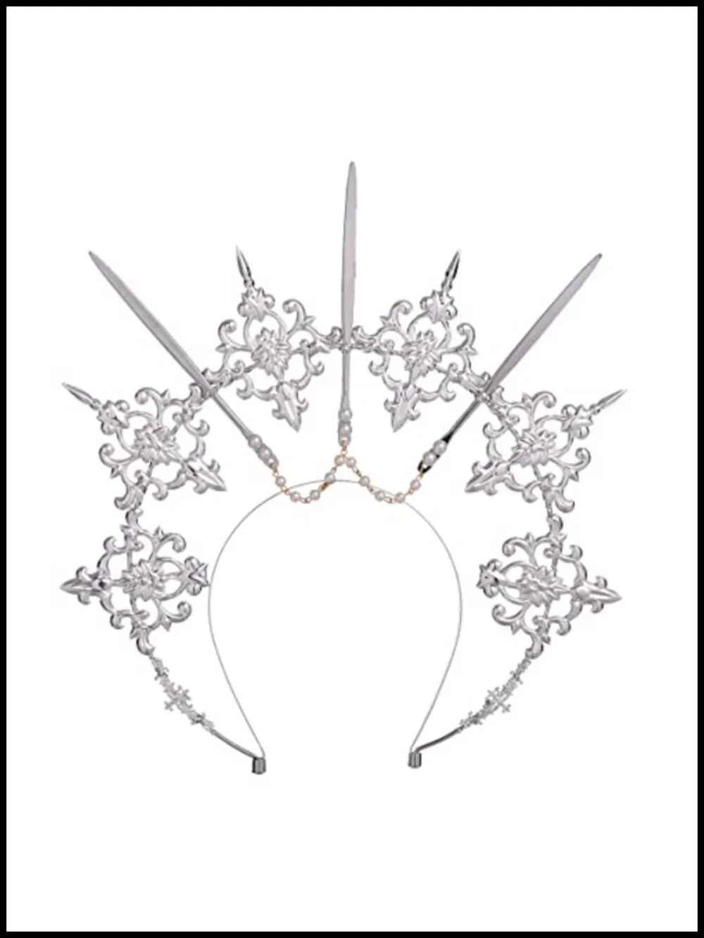Halo Crown Goddess Headband Halloween Costume Headpiece Metal